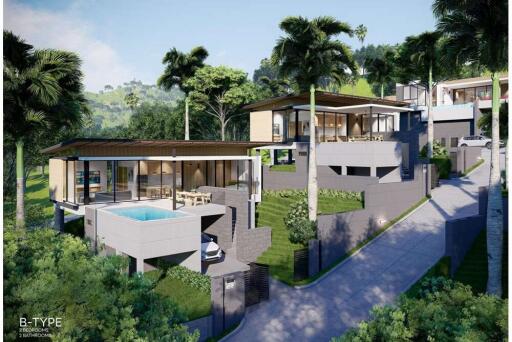 Elegant pool villa in the heart of Bophut, Samui Plots B5 - B8