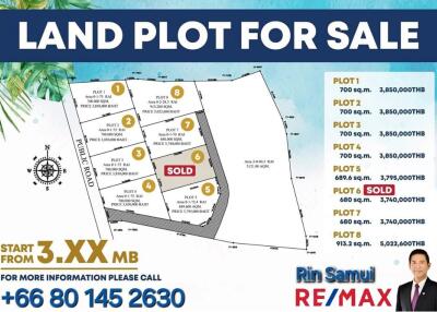 Land plot for Sale near Internation School (PBISS) Koh Samui