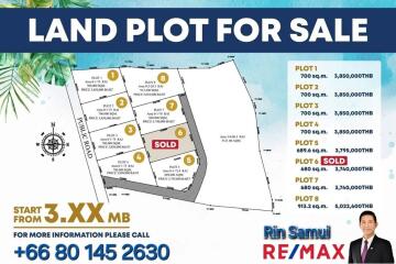 Land plot for Sale near Internation School (PBISS) Koh Samui