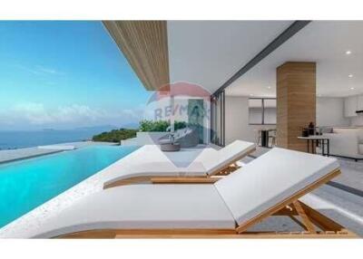 Panoramic Sea view Swimming Pool Villa 5 bedroom in Bophut