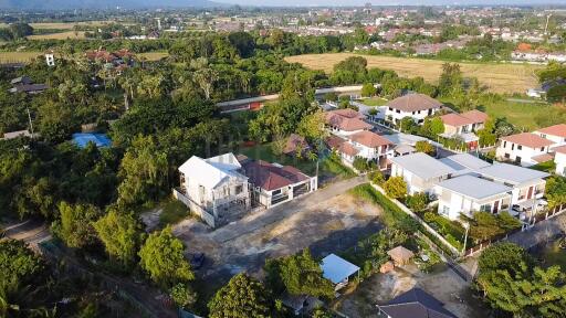 Aerial view of residential neighborhood