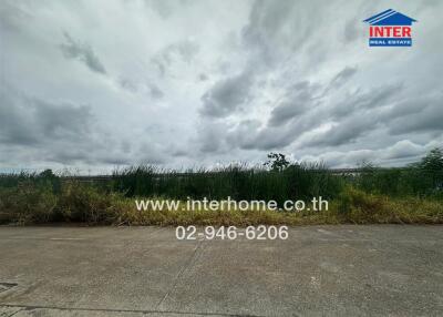 Vacant land with overcast sky