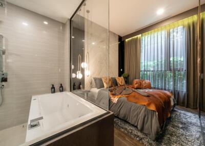 Modern bedroom with ensuite bathroom