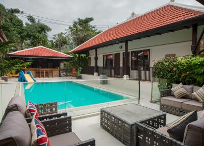 Outdoor patio with pool