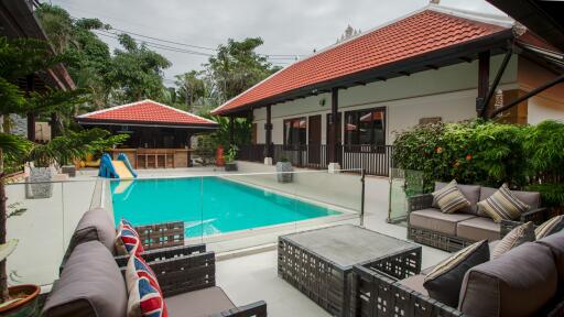 Outdoor patio with pool