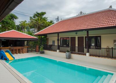 Outdoor area with swimming pool