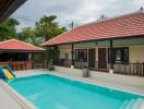 Outdoor area with swimming pool