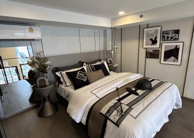 Modern bedroom with stylish decor