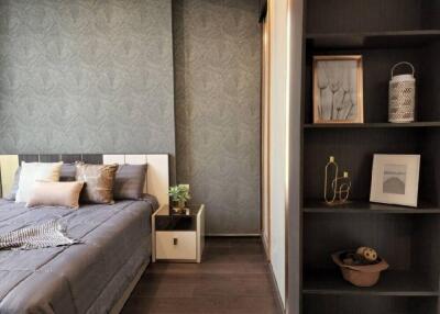 Modern bedroom with decorative elements