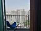 Balcony with city view