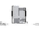 Apartment floor plan showing layout of a one-bedroom unit, type A2-02, 35 square meters, on the 8th - 13th floor