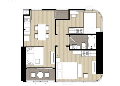 Floor plan of the building showing layout of rooms