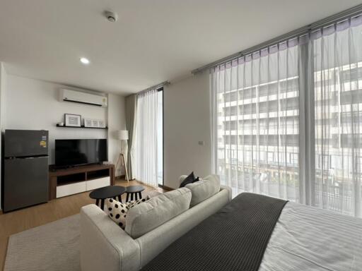 Spacious living area with natural light