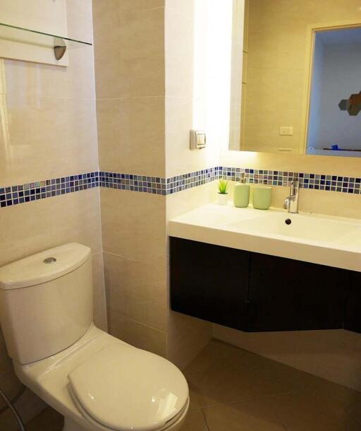 Modern bathroom with sink and toilet