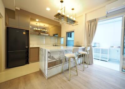 Modern kitchen with island counter