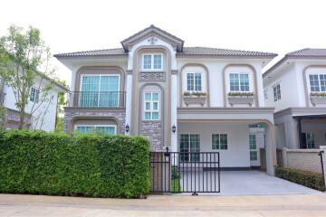 Exterior view of a modern two-story house