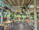 Spacious dining area with abundant natural light