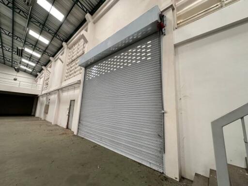 Industrial building with large roller shutter door