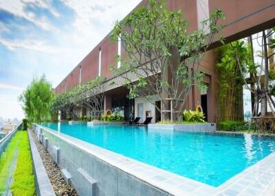 outdoor pool area modern apartment