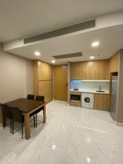 Modern kitchen with dining area