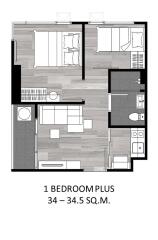 1 Bedroom Plus Floor Plan