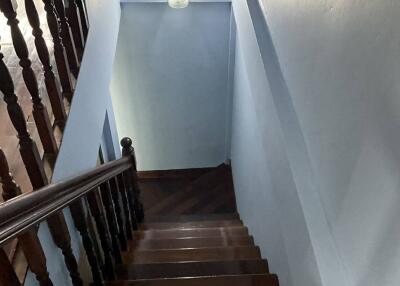 Staircase leading down to a lower floor