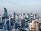 City skyline view of modern buildings