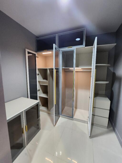 Walk-in closet with storage and shelving