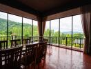 Scenic dining room with a view