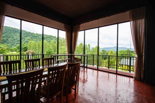 Scenic dining room with a view