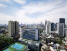 Cityscape view from a tall building