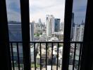 City view from height with large windows