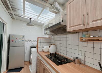 Modern kitchen with washing machine