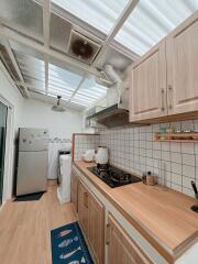 Modern kitchen with washing machine