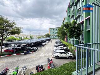 Parking area in front of residential buildings