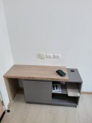 Modern home office desk with storage