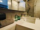 Modern bathroom with sink and mirror