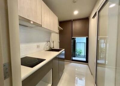 Modern kitchen with stove and sink