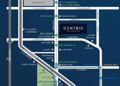 Map of surrounding area with points of interest