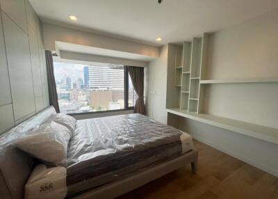 Modern bedroom with city view