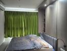 Master bedroom with modern design and natural lighting