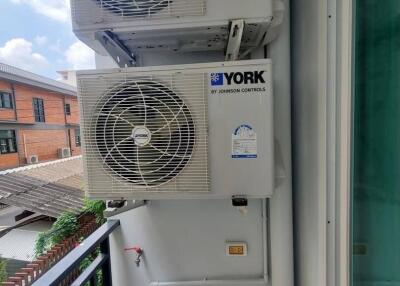 Air conditioning units on a balcony