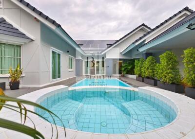 Outdoor pool area of a residential property