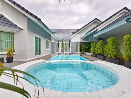 Outdoor pool area of a residential property