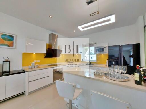 Modern kitchen with island and appliances