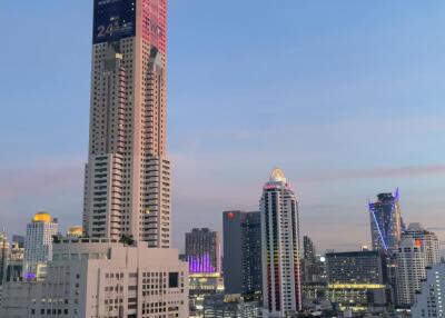 High-rise buildings with city skyline