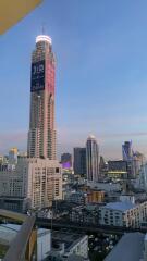 High-rise buildings with city skyline