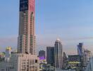 High-rise buildings with city skyline