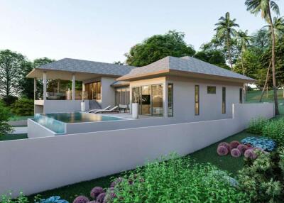 4-Bedroom Sea View Pool Villa in Choeng Mon, Koh Samui