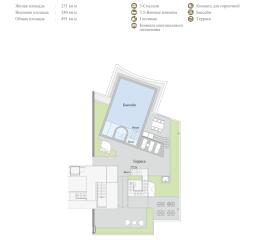 Architectural floor plan with labeled areas in Russian